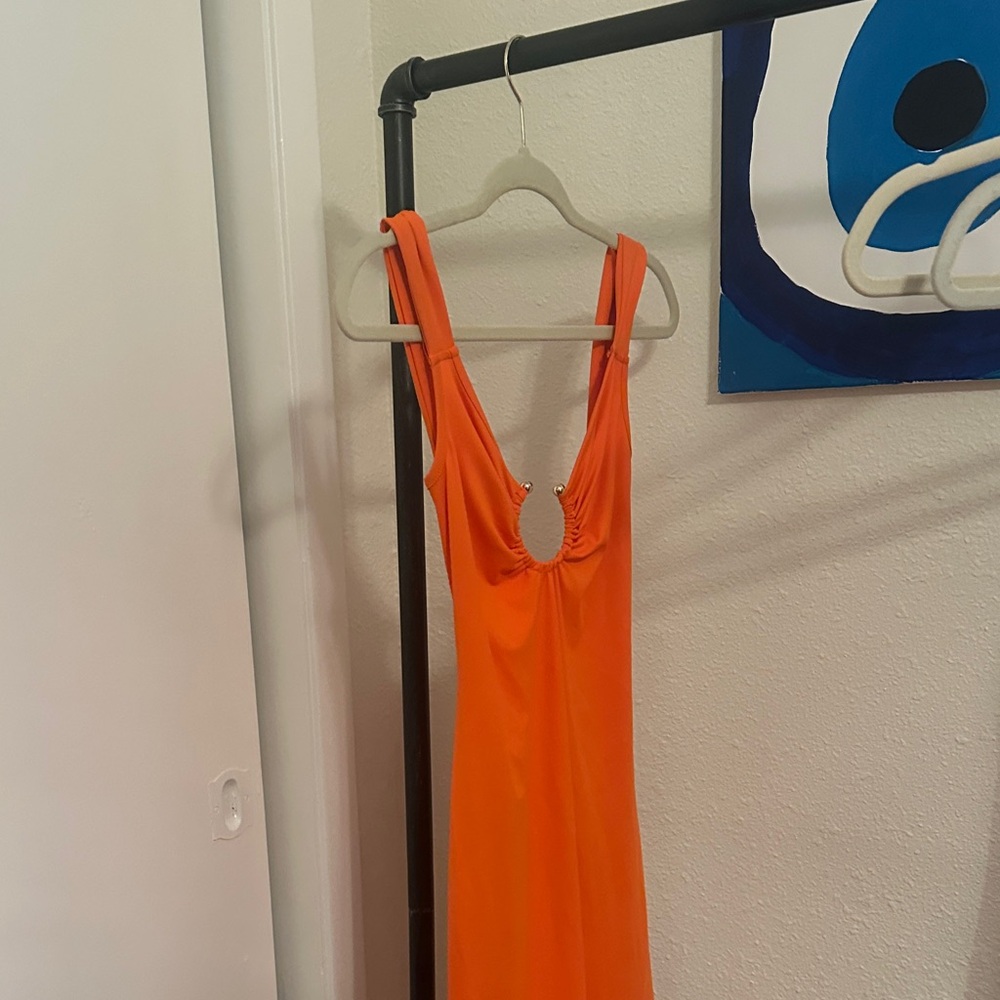 ASOS Orange Backless Dress